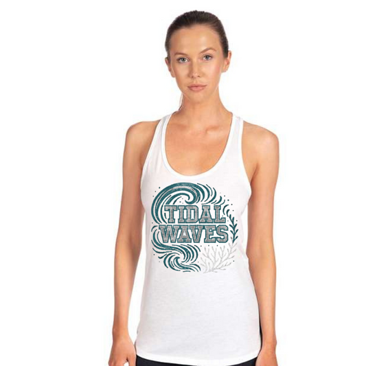 Tidal wave Tank Top White