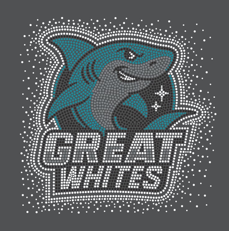 Great Whites Rhinestone Black Tshirt
